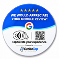 GeniusTap Round NFC Google Review Card